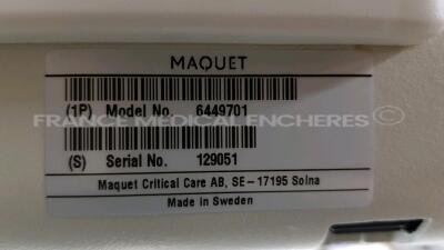 Maquet Ventilator Servo-i - S/W V8.00.01 - w/ count 96273 hours (Powers up) - 6