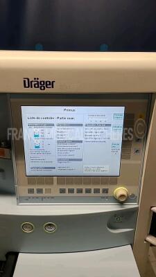 Drager Anesthesia Machine Primus Infinity - YOM 2010 - S/W 4.53 - count 27832 hours (Powers up) - 4