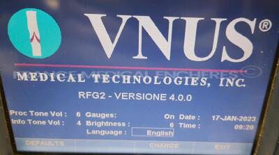 VNUS Radiofrequency Generator RFG2 (Powers up) - 6