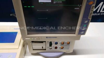 Lot of 1 Fukuda Denshi ECG FX-7402 Cardimax YOM 2006 and 1 Nihon Kohden Bedside Monitor BSM-4103K YOM 2005 - no power cables (Both power up) - 3