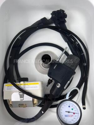 Pentax Ultrasound Video Endoscope EG-3670URK-Engineer's Report Optical System - little scratch on the lens - Channels No Fault Found - Angulation No fault Found - Bending Section No Fault Found - Insertion Tube No Fault Found - Light Transmission No F - 17