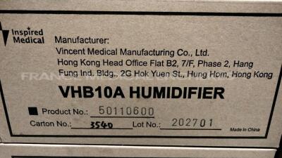 Lot of 8 New Inspired Medical Humidifiers VHB10A - 5