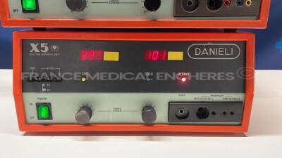 Lot of 2x Danieli Electrosurgical Units X5 - no power cables (Both power up) - 2