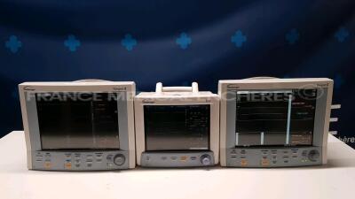 Lot of 3 Datascope Patient Monitors Including 2 x Passport 2 and 1 x Trio - no power cables (All power up)