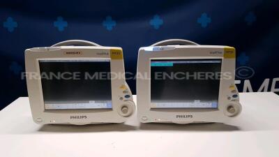 Lot of 2 Philips Patient Monitors IntelliVue MP30 - YOM 2007 - S/W E.01.26 (Both power up)
