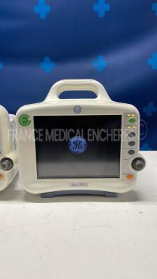 Lot of 2x GE Patient Monitors Dash 3000 - YOM 2011 and 2012 (Both power up) - 2