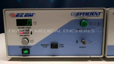 Lot of 2 x E-Z-EM Endoscopic Insufflators CO2 Efficient - YOM 2013 (All Power up) - 2