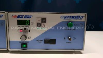 Lot of 2 x E-Z-EM Endoscopic Insufflators CO2 Efficient - YOM 2013 (All Power up) - 3