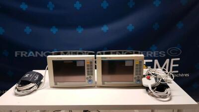 Lot of 2 Siemens Patient SC7000 -YOM 2002/2007 - S/W VF7.3W - w/ ECG leads - no power cables (Both power up)