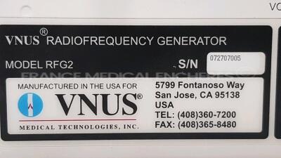 VNUS Radiofrequency Generator RFG2 - S/W 4.6.0 (Powers up) - 6