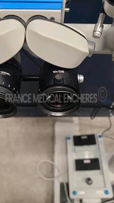 Moller Wedel Microscope HIR 900 FS-3-21 - w/ dual binoculars 10x/22B - footswitch - tested and functional (Powers up) - 5