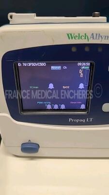 Lot of 1x Spacelabs Patient Monitor Ultraview SL - touchscreen issue and 1 x Welch Allyn Patient Monitor Propaq LT (both power up) - 7