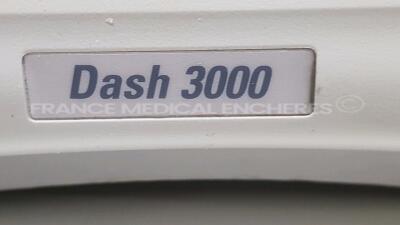 Lot of 2 x GE Patient Monitors Dash 3000 - w/ SPO2 sensors - no power cables (Both power up) - 10
