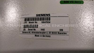 Siemens C-Arm Arcadis Avantic - YOM 2007 - S/W VB13C tube changed in 2010 - Power rating, kw 100 kvp 2.3 - mAs RANGE 1-150 in 23 steps - Snapshot function : 0.2-23 mA -Kv range 40 - Ma range 0.2-23 - Kv range 40 - new exam impossible to create due to - 22