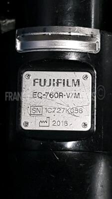 Fujifilm Colonoscope EC-760R-V/M YOM 2016 Engineer Report Optical System - dot on image - Channels No Fault Found - Angulation No fault Found - Bending Section No Fault Found - Insertion Tube little pinch - Light Transmission No Fault Found - Leak Ch - 6