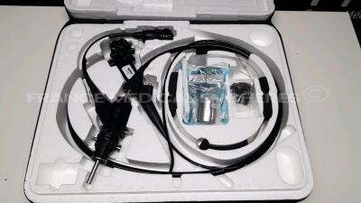 Fujifilm Ultraslim Gastroscope EG-580NW2 Engineer's Report Optical System - no image - Channels No Fault Found - Angulation No fault Found - Bending Section No Fault Found - Insertion Tube No Fault Found - Light Transmission No Fault Found - Leak Ch