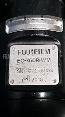 Fujifilm Colonoscope EC-760R-V/M Engineer's Report Optical System - dot on image - Channels No Fault Found - Angulation No fault Found - Bending Section No Fault Found - Insertion Tube No Fault Found - Light Transmission No Fault Found - Leak Check No - 6