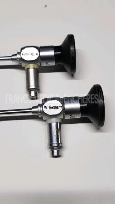 Lot of 2 x Storz Telescopes Hopkins 2 including 1 x 27005C and 27005E (Both have a clear image) - 3