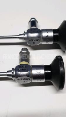 Lot of 2 x Storz Telescopes Hopkins 2 including 1 x 27005C and 27005E (Both have a clear image) - 4