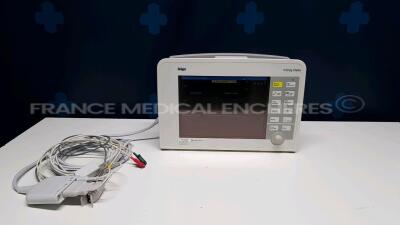 Drager Patient Monitor Infinity Delta - YOM 2011 - S/W VF9.01-W/VF9.01-W - w/ ECG leads - SPO2 sensors - no power supply (Powers up)