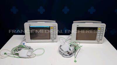 Lot of 2 Drager Patient Monitors Infinity Delta - YOM 2016/2011 - S/W VF8.4-W/VF9.01-W - w/ ECG leads - SPO2 sensors - no power supplies (Both power up)