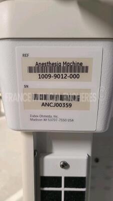 Datex Ohmeda Anesthesia Machine S5/Aespire w/ Smartvent 7900 - S/W 4.7 (Powers up) - 7