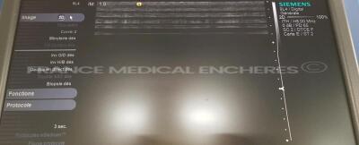 Siemens Acuson S2000 - YOM 12/2010 - S/W 400.1.031 - w/18L6 probe YOM 2021 (see picture of the test) 9L4 probe YOM 2010 (see picture of the test) (Powers up) - 17