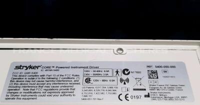 Stryker Powered Instrument Driver Core 5400-050-000 - touch screen issue (Powers up) - 6