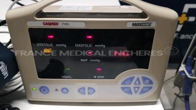 Lot of 3 x Casmed Vital Signs Monitors 740-2NL (All power up) - 3