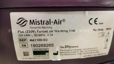 Lot of 5 x Surgical Company Patient Warming Units Mistral Air - YOM 2015 to 2018 (All power up) - 9