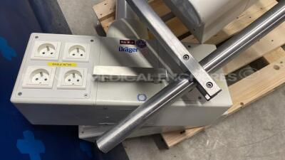 Drager Ceiling Mounted Double Arm Power Supply with oxygen/gas - declared functional by the seller - 3