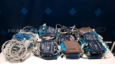 Lot of Cuffs and ECG Cables and SPO2 Sensors