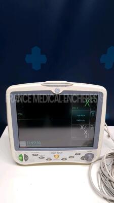 GE Patient Monitor Dash 5000 - YOM 2008 - S/W 7.3 - Options 2PS - 12SL -Lot of 2 x GE Patient Monitor Dash 5000 - YOM 2008 - S/W 7.3 - Options 2PS - 12SL - ACI-TIPI - Network - Cardio Pulmonary - Cardiac - FIB Atrial - ECG Intellirate - AVOA Plus - w/ ECG - 2