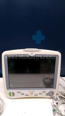 GE Patient Monitor Dash 5000 - YOM 2008 - S/W 7.3 - Options 2PS - 12SL -Lot of 2 x GE Patient Monitor Dash 5000 - YOM 2008 - S/W 7.3 - Options 2PS - 12SL - ACI-TIPI - Network - Cardio Pulmonary - Cardiac - FIB Atrial - ECG Intellirate - AVOA Plus - w/ ECG - 3