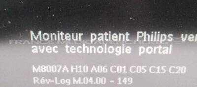 Lot of 2 Philips Patient Monitors MP70 - YOM 2006 - S/W 4.00 - w/ 2 Philips Module M3001A YOM 2012/refurbished in 2018 ( Both power up) - 3