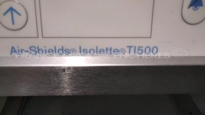 Drager Transport Incubator Air-Shields Isolette TI500-1C - YOM 2008 - w/ Drager Ventilator Babylog 2000 (Both Powers up) - 9