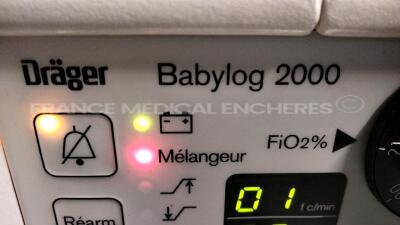 Drager Transport Incubator Air-Shields Isolette TI500-1C - YOM 2008 - w/ Drager Ventilator Babylog 2000 (Both Powers up) - 10