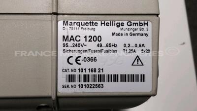 Lot of 1 x GE ECG MAC 1200 - S/W V6.2 and 2 x MAC 1200 ST - S/W V6.11 - YOM 11/2006 (All power up) - 10