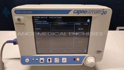 Oridion Capnography Monitor Microstream Capnostream 20 - S/W 5.81 - YOM 2013 - w/ spo2 sensors (Powers up) - 2