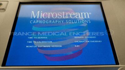 Oridion Capnography Monitor Microstream Capnostream 20 - S/W 5.81 - YOM 2013 - w/ spo2 sensors (Powers up) - 3