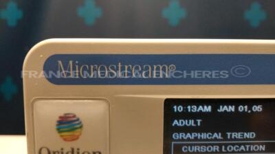 Oridion Capnography Monitor Microstream Capnostream 20 - S/W 5.81 - YOM 2013 - w/ spo2 sensors (Powers up) - 6