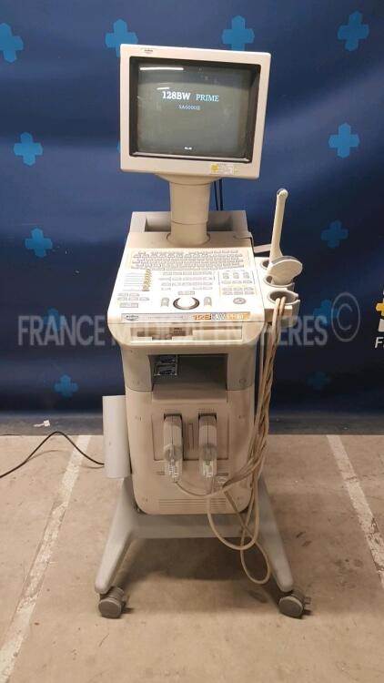 Medison Ultrasound 128 BW Prime SA6000 II w/ 2x Medison Probes EC4-9ES and C3-7ED (Powers up)