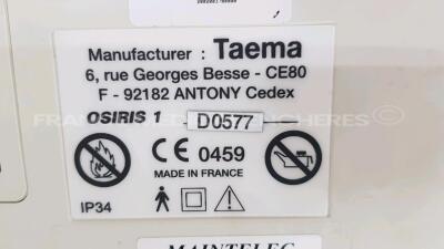 Taema Ventilator Osiris1 - S/W V1.020 - No power supply (Powers up) - 5