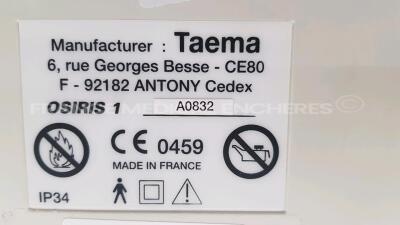 Lot of 2x Taema Ventilators Osiris1 - S/W V1.020 - No power supplies (Both power up) - 2