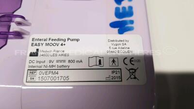 Lot of 9x Vygon Feeding Pumps Easy Moov 4+ - YOM 2010/2013/2015/2016 (All power up) and 1x Fisher and Paykel Nerve Stimulator Innervator NS252 (Powers up) - 21