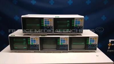 Lot of 5 x Datex Patient Monitors Cardiocap II (All power up)
