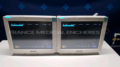 Lot of 2 x Philips Patient Monitors IntelliVue MP70 Anesthesia - YOM 2003 - S/W J.10.52 (Both power up)