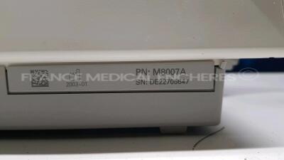 Lot of 3 x Philips Patient Monitors IntelliVue MP70 Anesthesia - YOM 2003 and 2002 - S/W J.10.52 (All power up) - 8