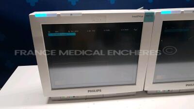 Lot of 2 x Philips Patient Monitors IntelliVue Anesthesia MP70 -YOM 2013 - S/W J.10.52 (Both power up) - 3