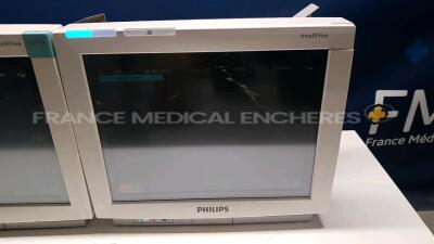 Lot of 2 x Philips Patient Monitors MP70 IntelliVue Anesthesia - YOM 2002 - S/W J.10.52 (Both power up) - 2